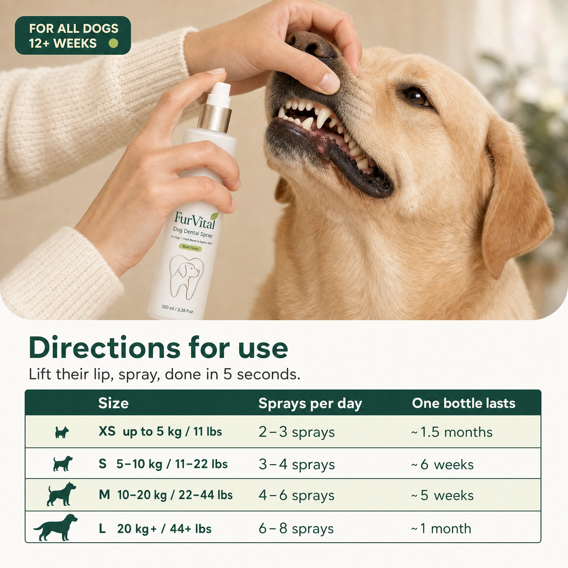 Furvital Dental Spray ™ - Eliminates root causes of bacteria that lead to tartar and bad breath