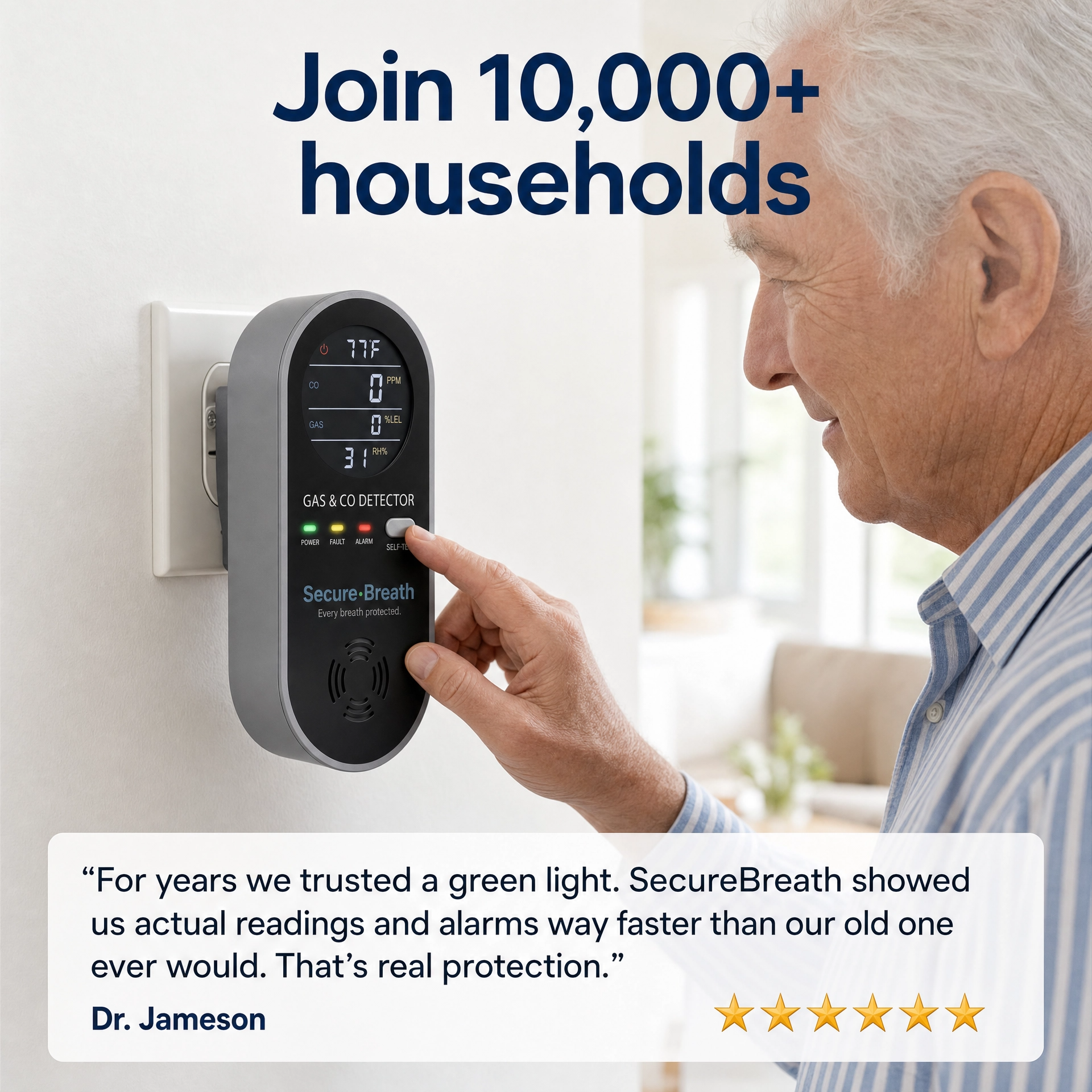 SecureBreath CO & Gas Detector (Bundles)